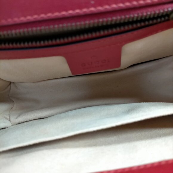 Gucci Sherry Line Red Leather Shoulder Bag mon875-101325 - Picture 11 of 15